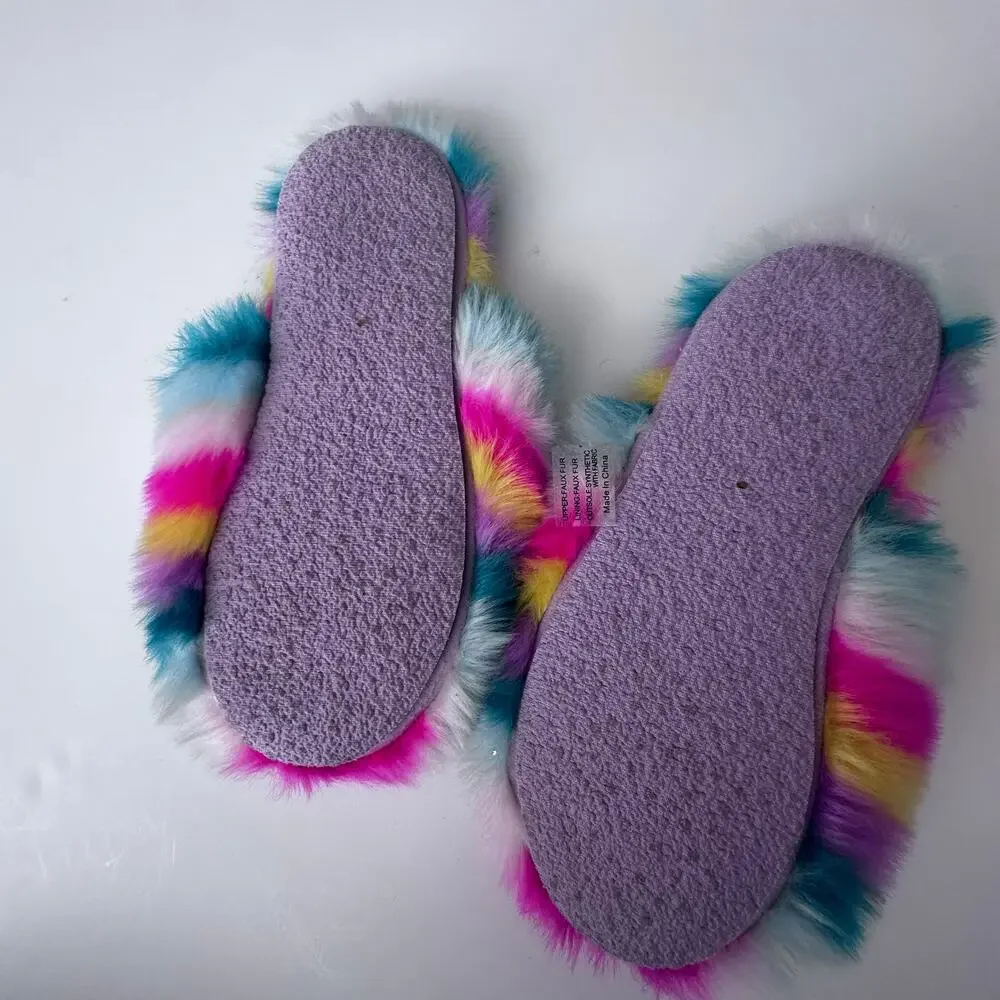 J.Crew: Girls' Slippers In Stripe For Girls Crewcuts